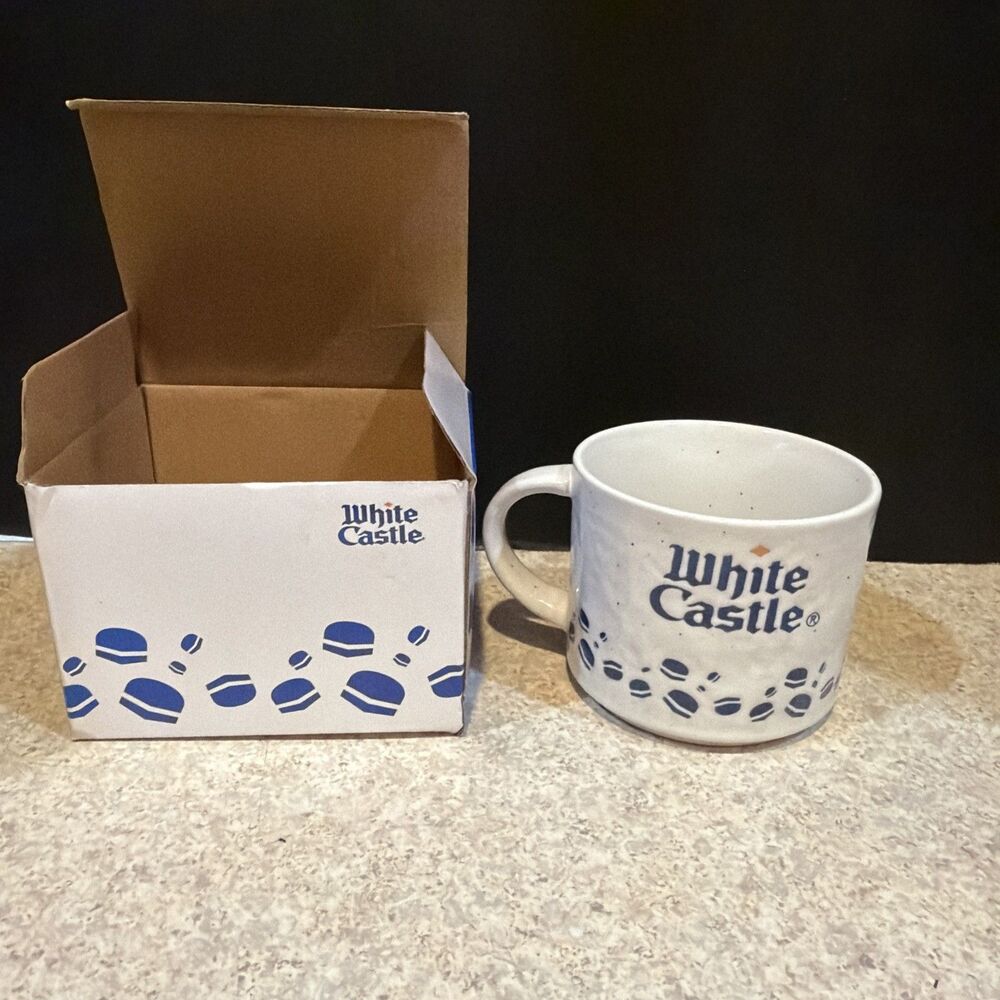 White Castle Speckled Coffee Mug Tea Cup 2019 Tumbling Burgers DW MW Safe EUC